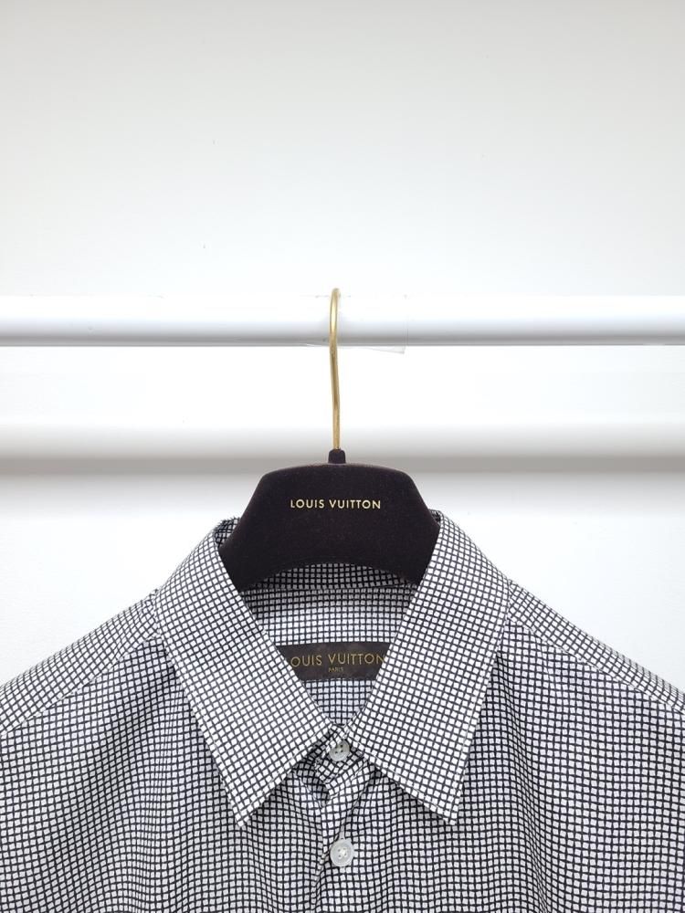 人気海外ブランドアイテム｜ファッション通販 Vuitton Louis Black 42525645 L Shirt Check Diagonal Square トップス