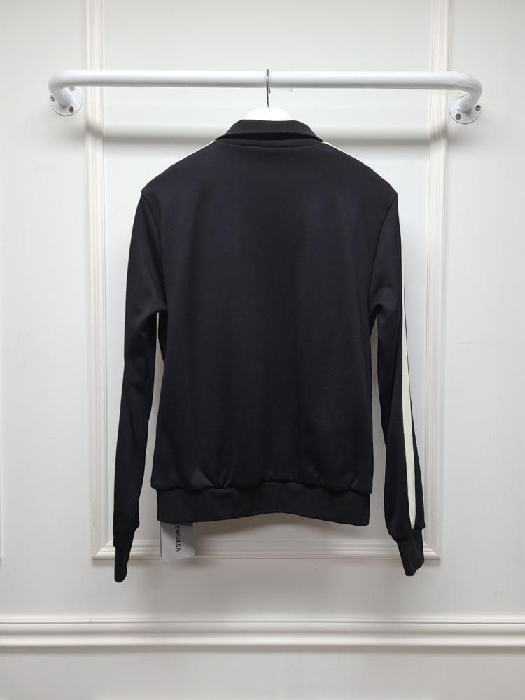 Balenciaga Black BB Logo Embroidery Women's Zip-Up Jacket