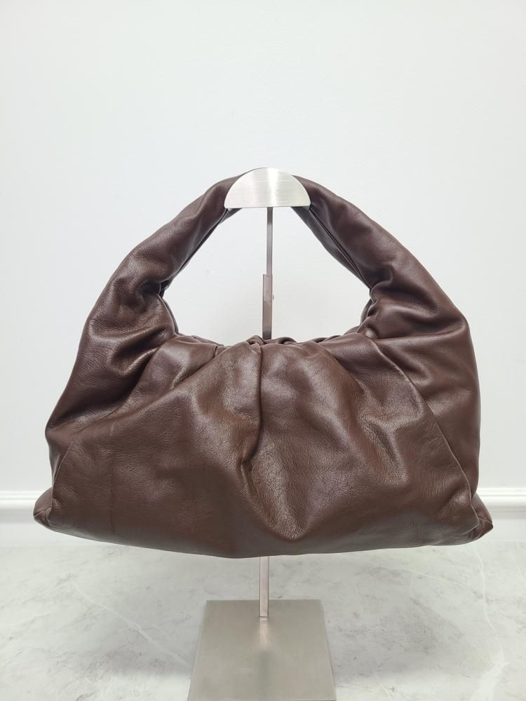 Bottega Veneta Brown Leather Shirring Hobo Shoulder Bag (SKU Bottega Veneta Brown Leather Shirring Hobo Shoulder Bag (SKU