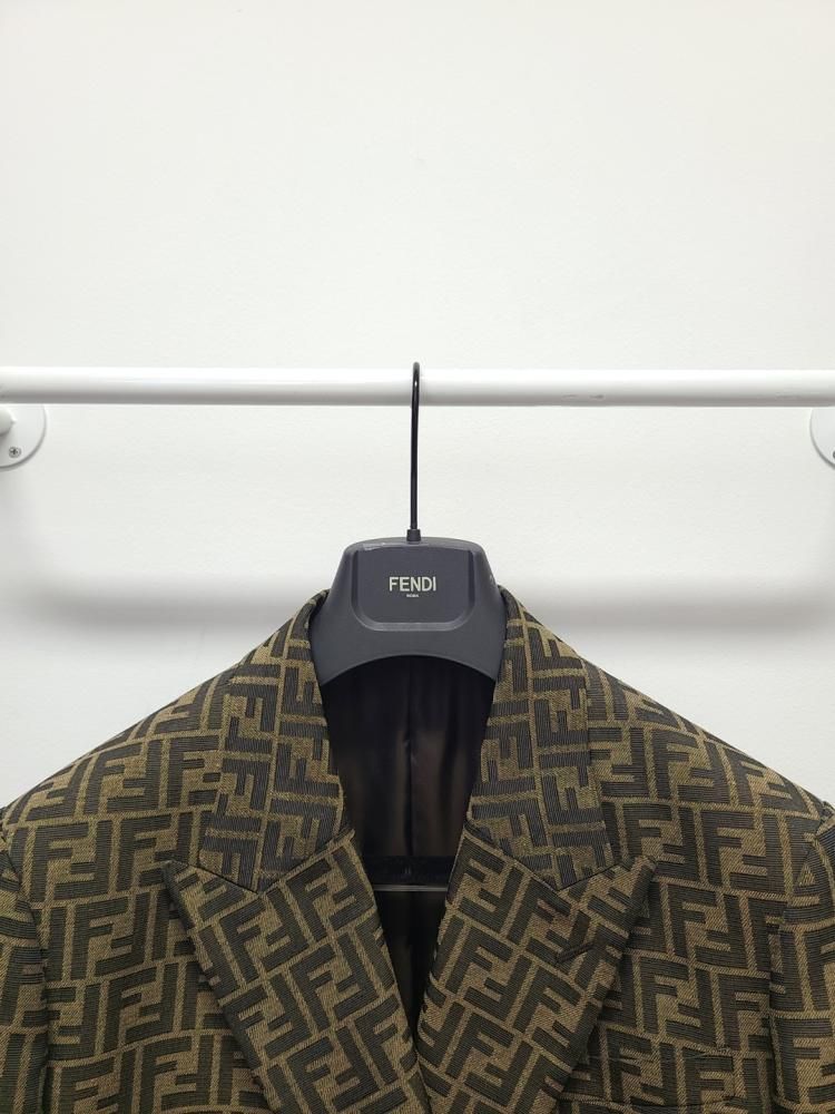 Fendi Brown FF Jacquard Fabric Blazer Jacket - SKU 50 | eBay Fendi Brown FF Jacquard Fabric Blazer Jacket - SKU 50 | eBay