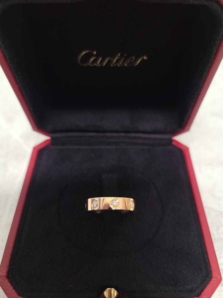 Cartier Rose Gold Diamond 8P Love Ring 47 73452704 | eBay