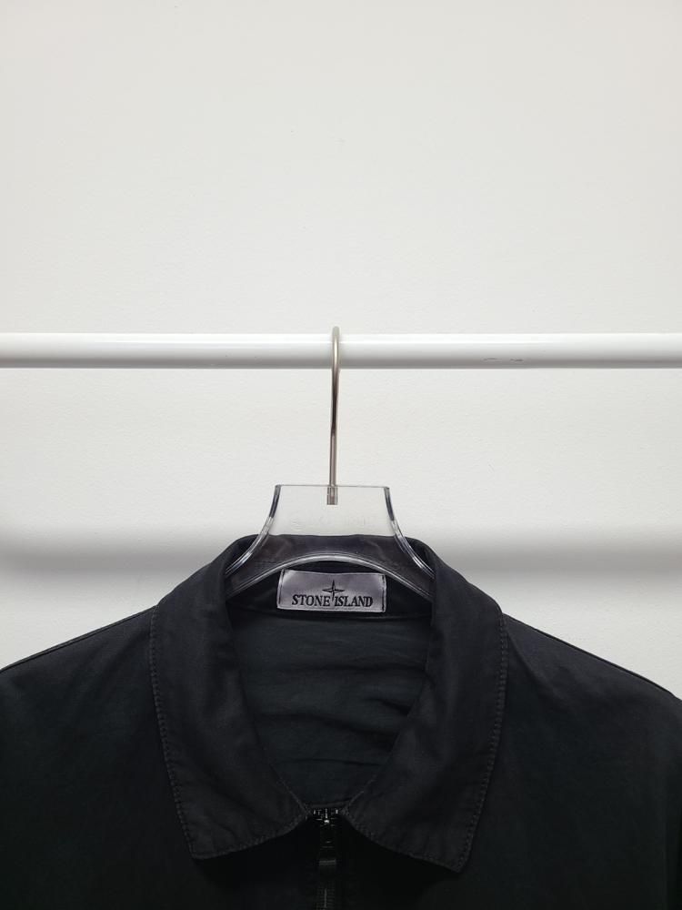 Stone Island Black Organic Stretch Broken Old Effect