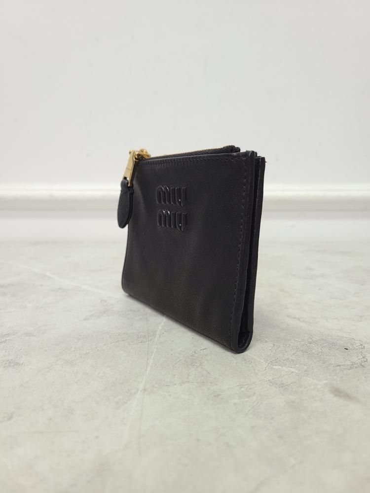 Leather wallet Miu Miu Black in Leather - 53468668