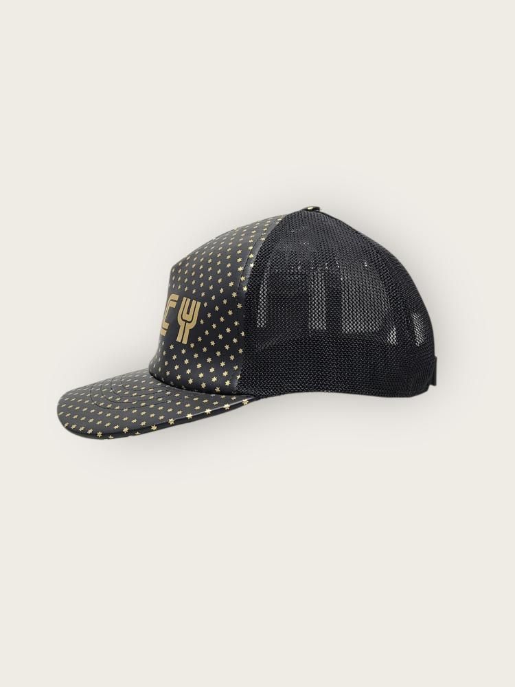 Gucci Black and Gold Star Cap Gucci X Sega Leather Guccy Stars Baseball Hat New | eBay main image 4