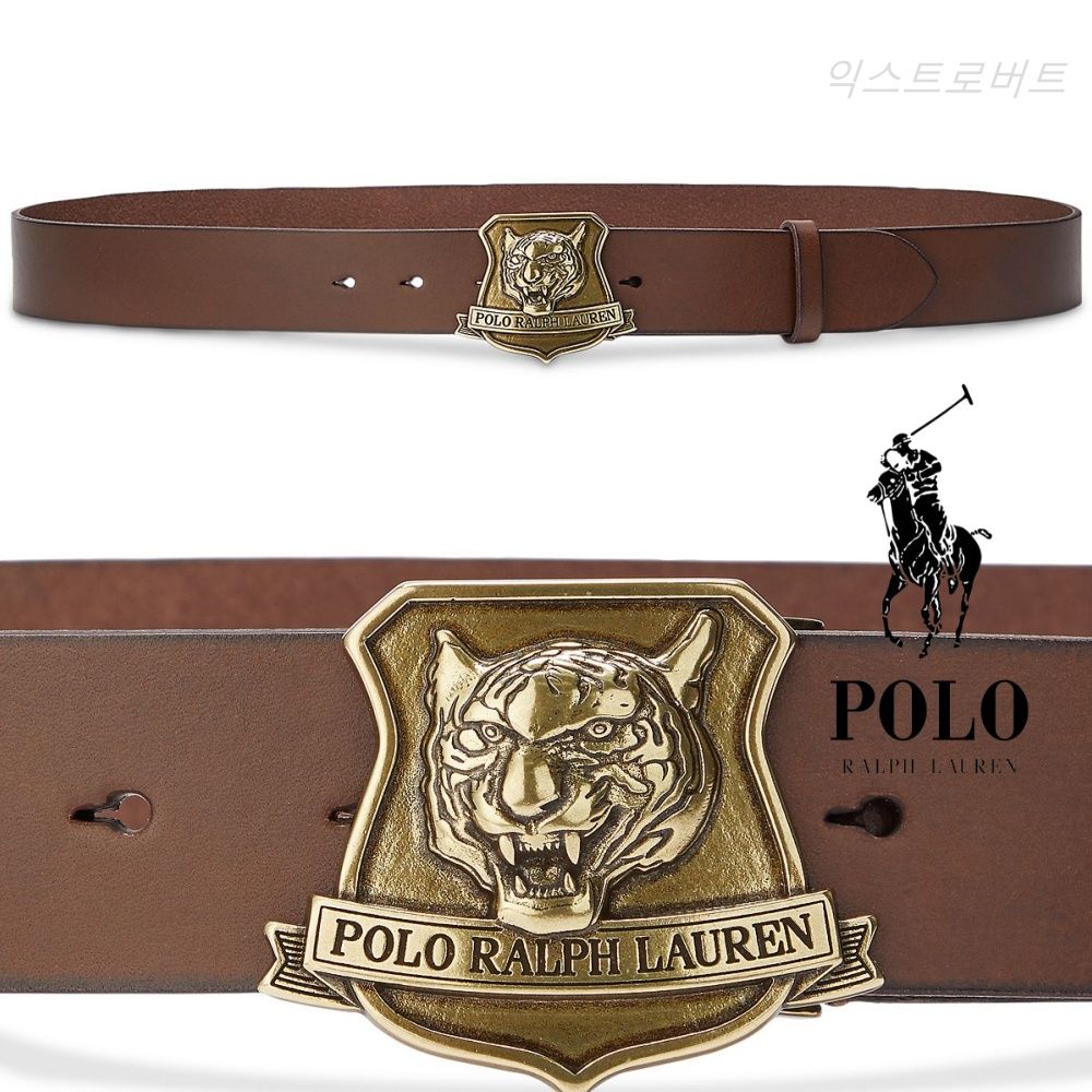 타미힐피거-폴로 랄프로렌 (Polo Ralph Lauren) Tiger-Buckle Leather Belt 13930072 남자 호랑이  버클 가죽 벨트 | 트렌비