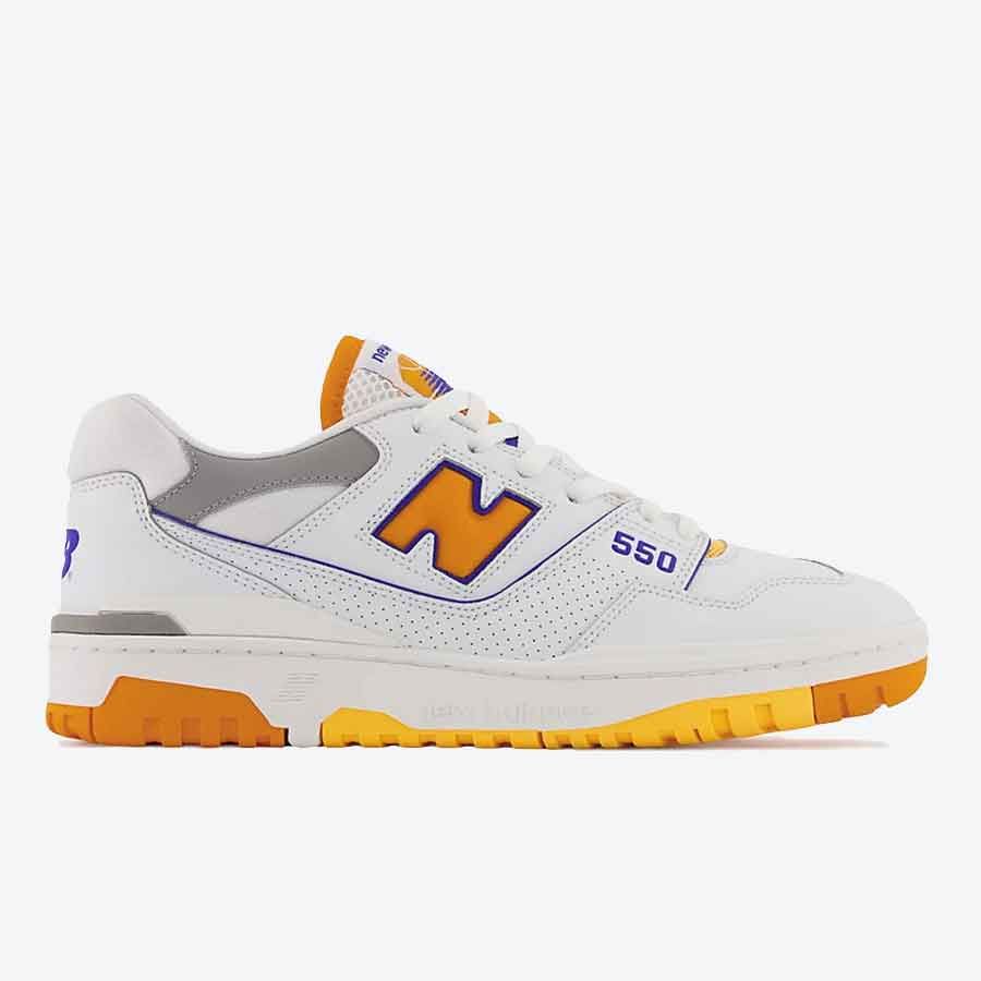 뉴발란스(New Balance) | 550 남성 스니커즈 화이트 바이브런트 오렌지 | 트렌비