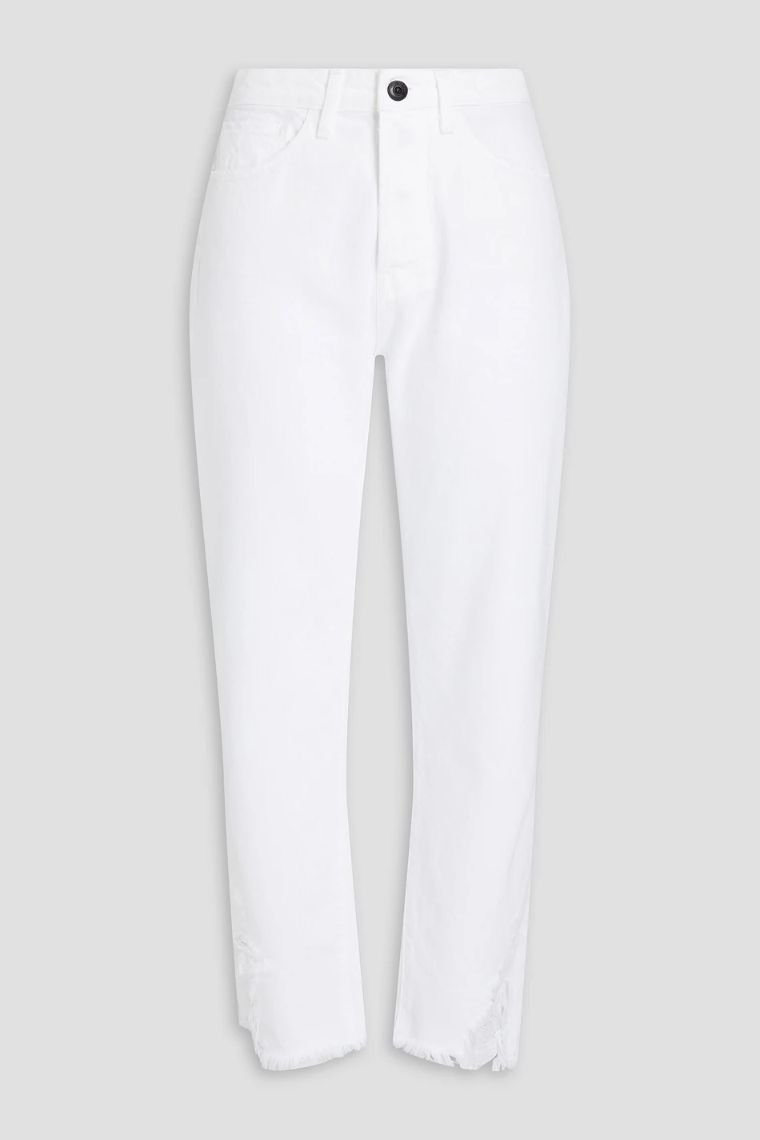 쓰리바이원-쓰리바이원 Claudia cropped frayed high rise... 쓰리바이원-쓰리바이원 Claudia cropped frayed high rise slim... 
