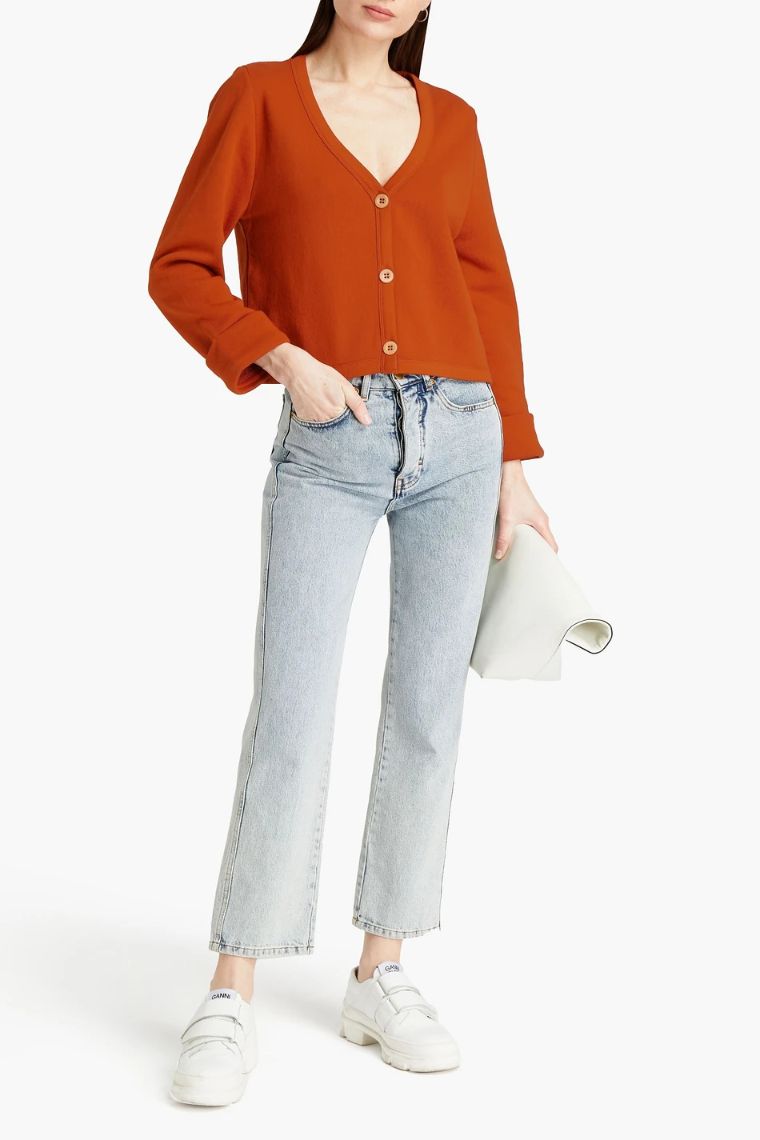 NINETY PERCENT Organic French cotton terry cardigan 42247633207853937