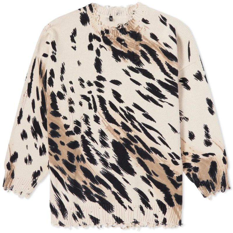 R13 R13 R13 Cheetah Oversized Knitted Jumper R13W7754 10 TRENBE