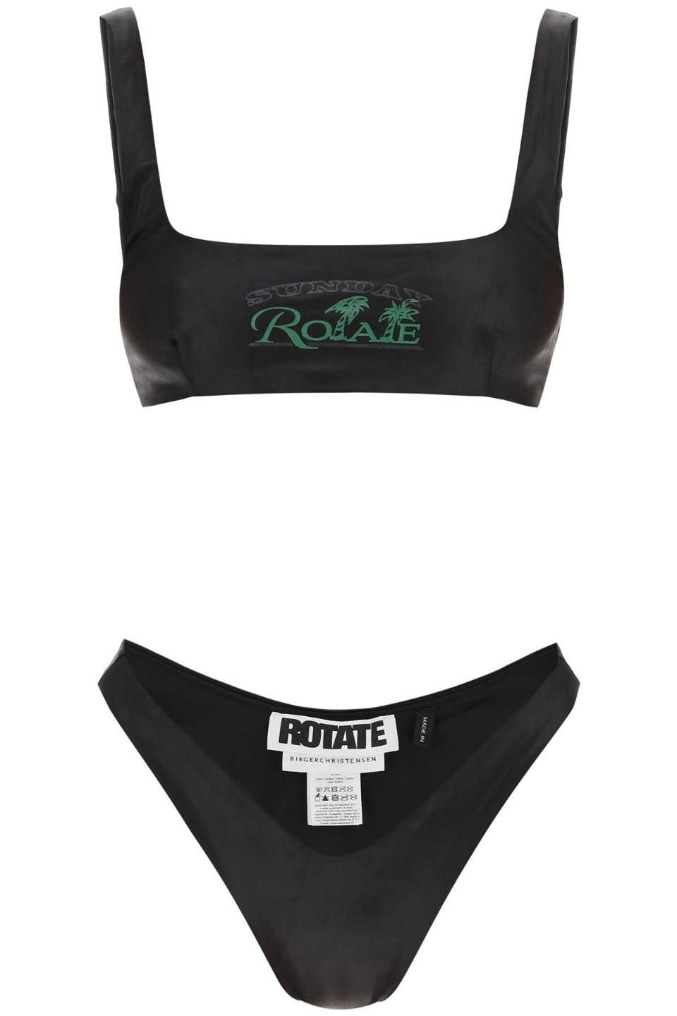 Rotate-로테이트 Pearla bikini set Rotate BLACK RT1347 BLACK | TRENBE