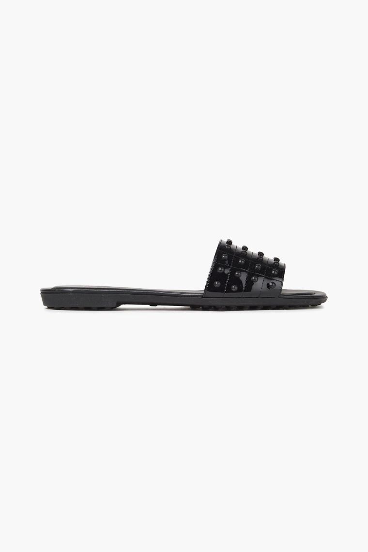 토즈-토즈 Gommino studded quilted patent leather slides 15546005221873605 | 트렌비 토즈-토즈 Gommino studded quilted patent... 
