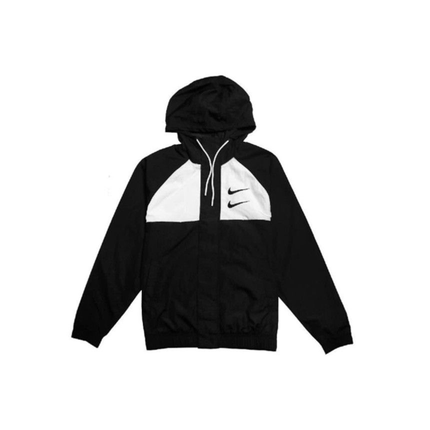 나이키 더블 스우시 우븐 바람막이 자켓 검흰 CJ4889-011 DD1089-011