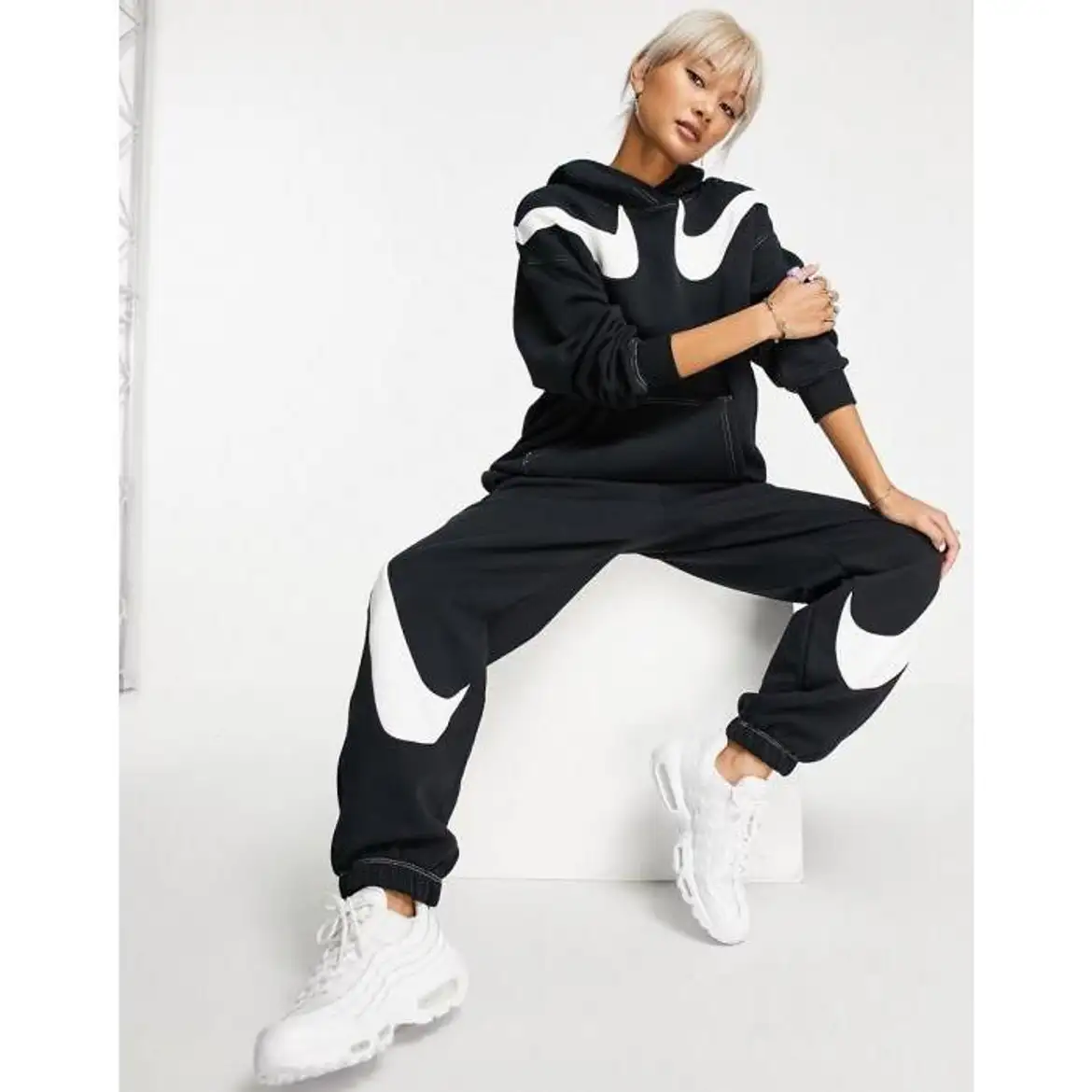 Nike Air high waisted flared leggings in black