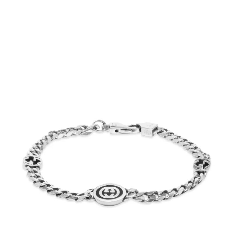 Shop GUCCI Interlocking g bracelet (678660 J8410 8191) by Sunflower.et