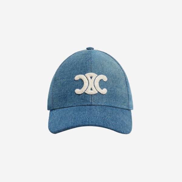 TRIOMPHE BASEBALL CAP IN DENIM UNION WASH - DARK UNION WASH