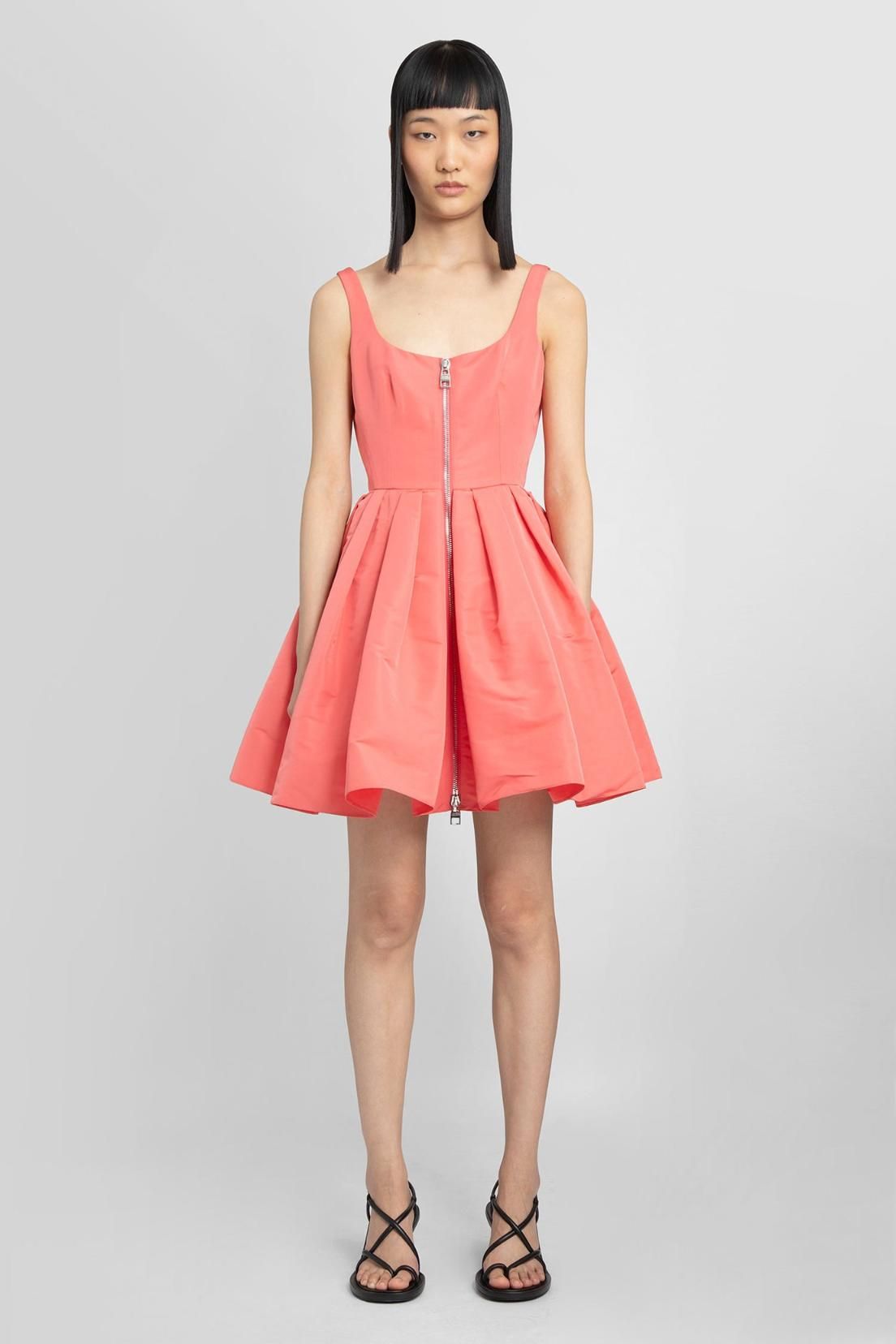 alexander mcqueen coral dress