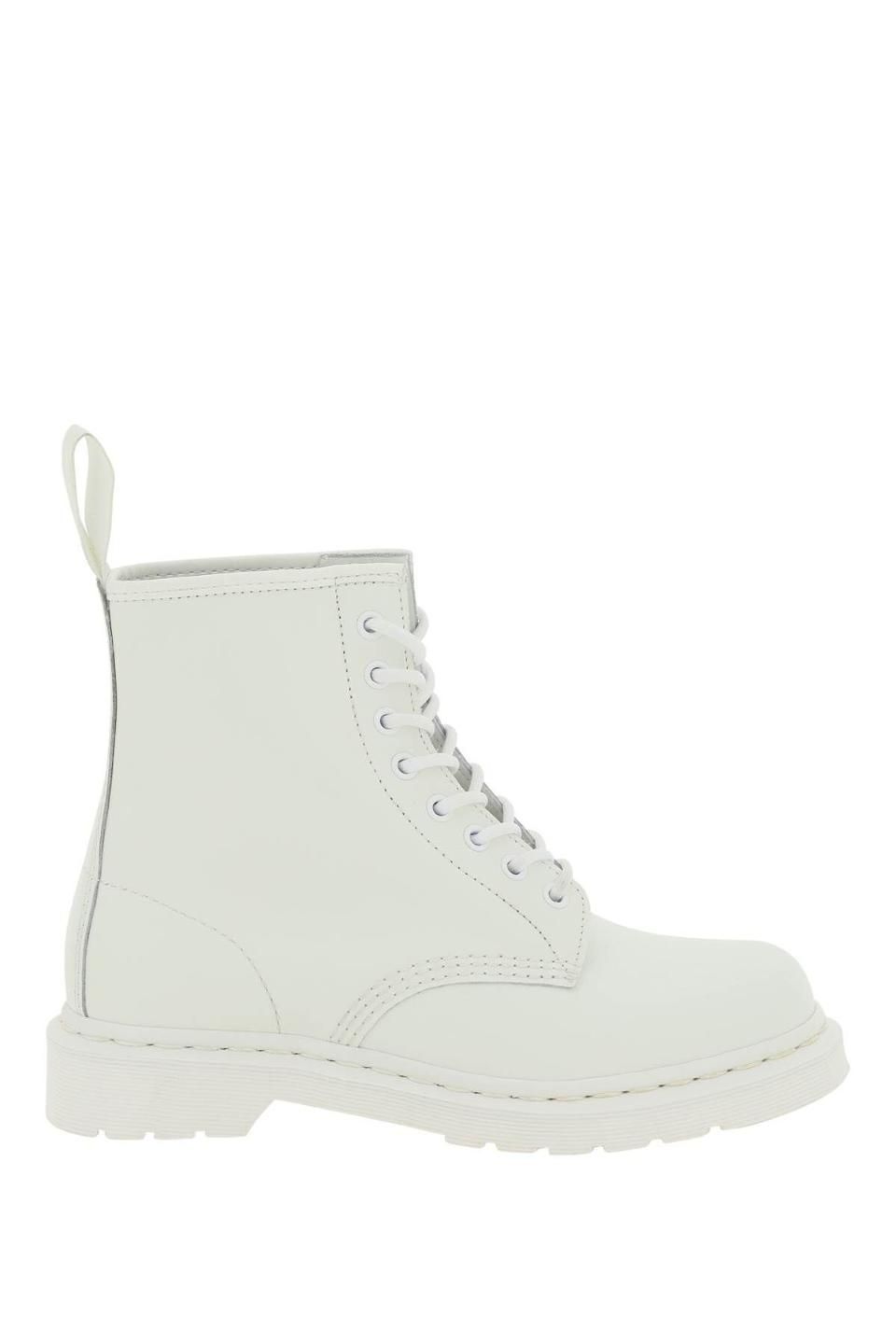 Dr martens mono white hot sale 1460