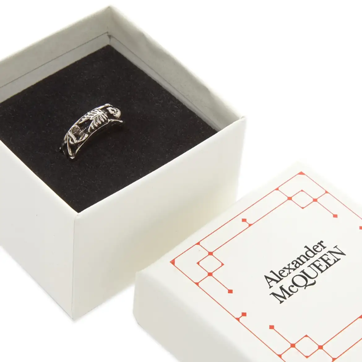 Alexander mcqueen dancing on sale skeleton ring