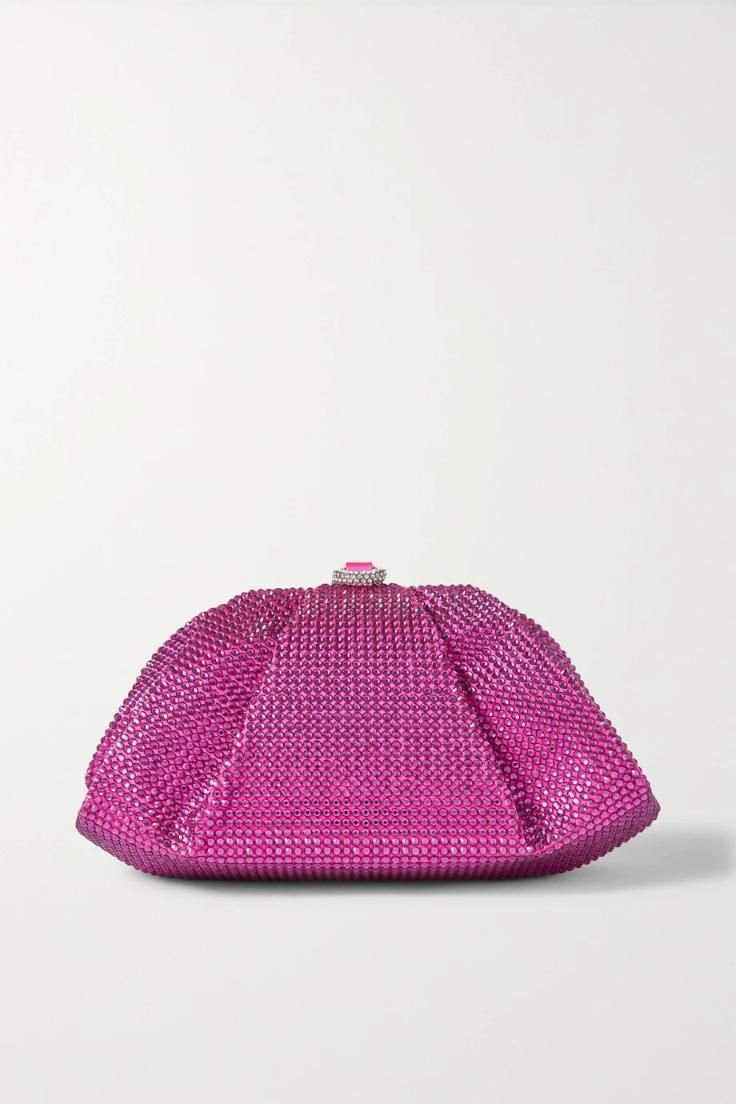 Judith Leiber Crystal-Embellished Strawberry Cupcake Clutch Bag