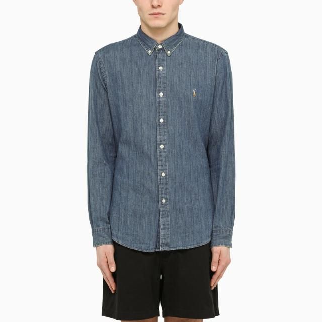 폴로랄프로렌-폴로 랄프로렌 남성 청남방 데님 셔츠 710548539001DE Polo Ralph Lauren Dark blue slim fit denim shirt | TRENBE 폴로랄프로렌-폴로 랄프로렌 남성 청남방 데님 셔츠 710548539001De Polo Ralph Lauren Dark Blue Slim Fit Denim Shirt | Trenbe