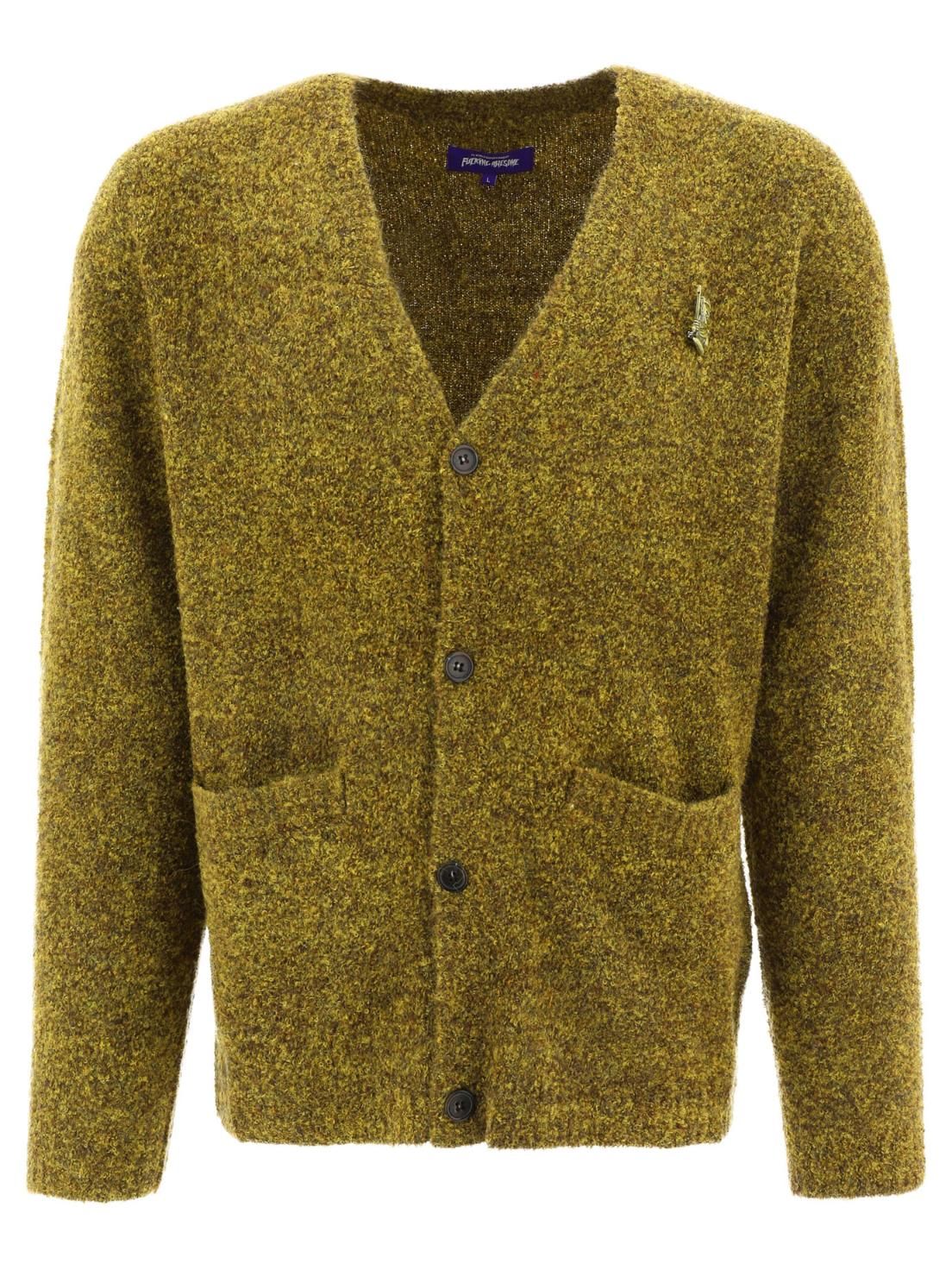 FUCKING AWESOME-FUCKING AWESOME Boucle cardigan Green BOUCLE