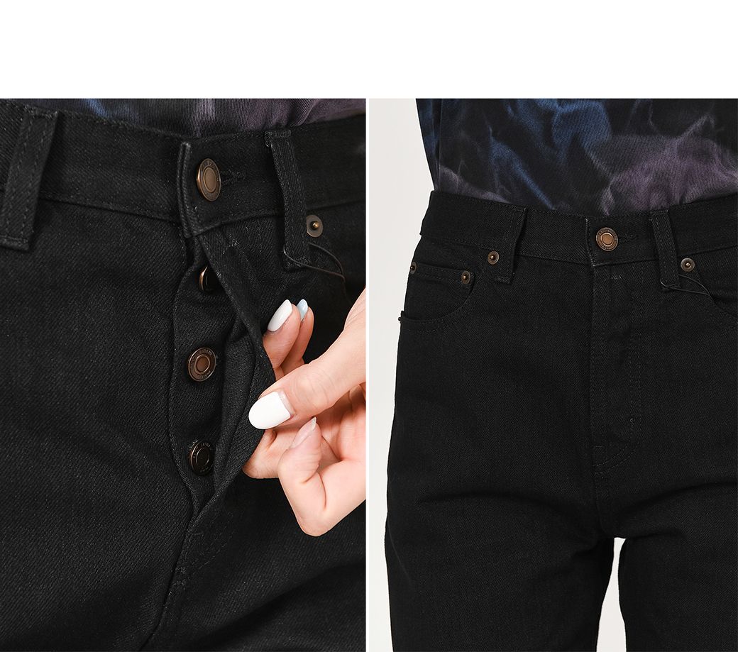 SAINT LAURENT PARIS｜JEANS (644024 YF899 1220) Saint Laurent High Waist Women's Slim Jeans 644024 33678419