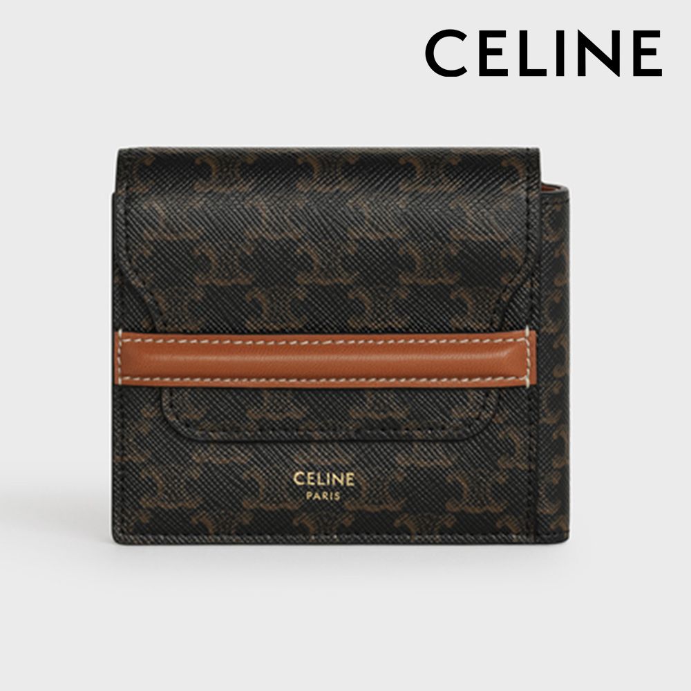 셀린느[CELINE] 플랩 오리가미 트리오페 캔버스 반지갑 FLAP ORIGAMI WALLET