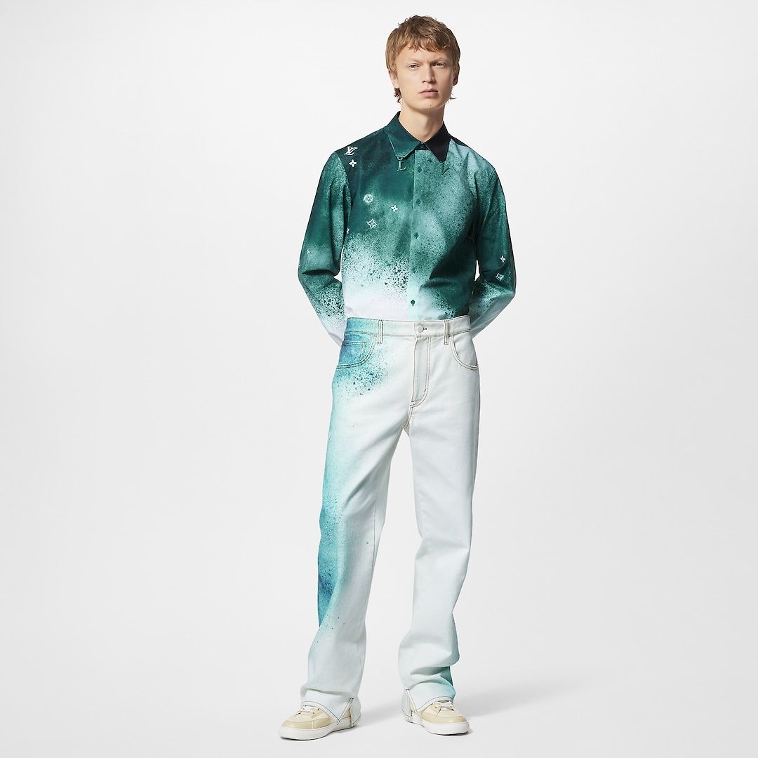 Louis Vuitton Monogram Camo Fleece Jogging Trousers 1AATZ1, Green, L