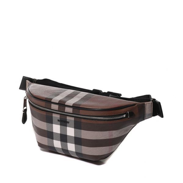 Burberry Cason Check E-canvas Belt Bag for Men