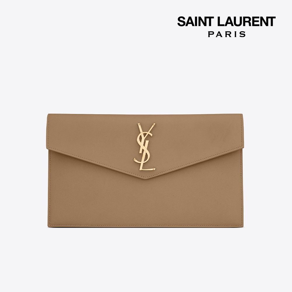 생로랑 YSL 업타운 클러치백 그레인 엠보스드 파우치 토페 5657391GF0J2346