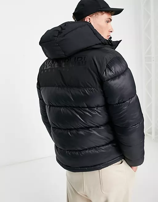 나파피리-Napapijri a-hornelen puffer jacket in black