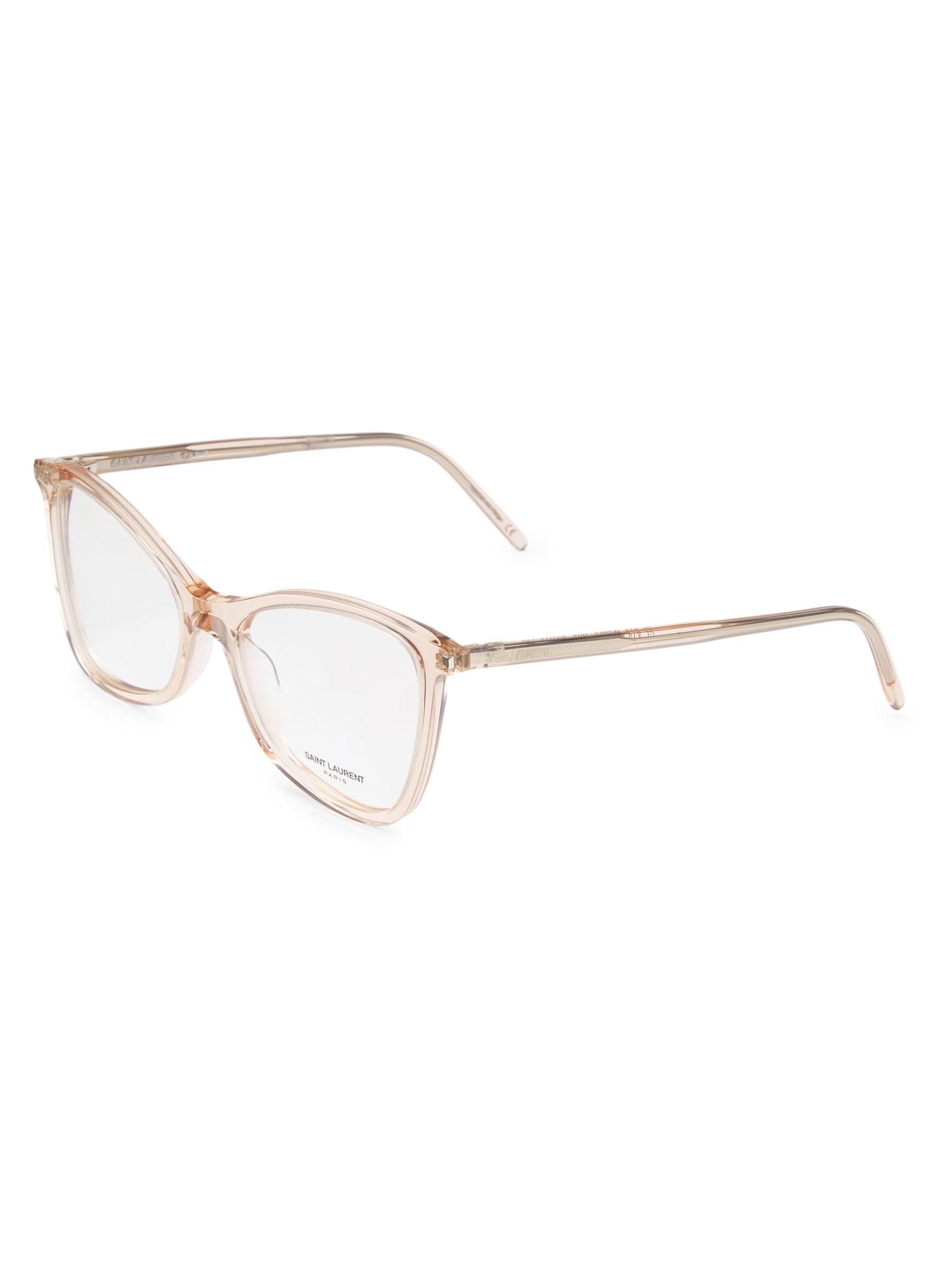 생로랑 Jerry 50MM 캣아이 광학 안경 샤이니 투명 Saint Laurent