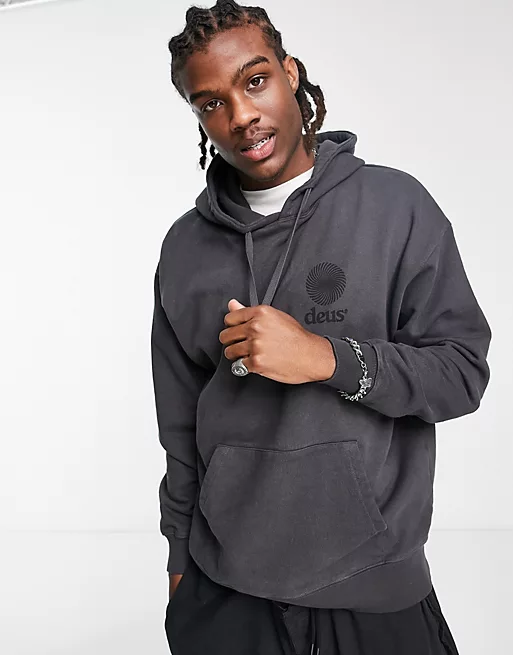 Deus Ex Machina Strata hoodie in black - Exclusive to ASOS