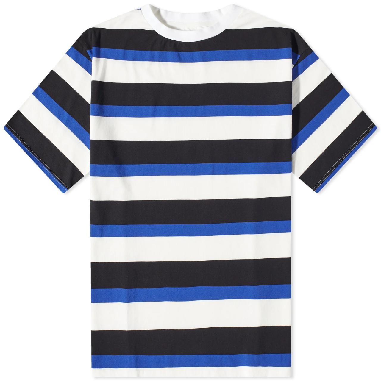 Blue and white striped 2024 t shirt