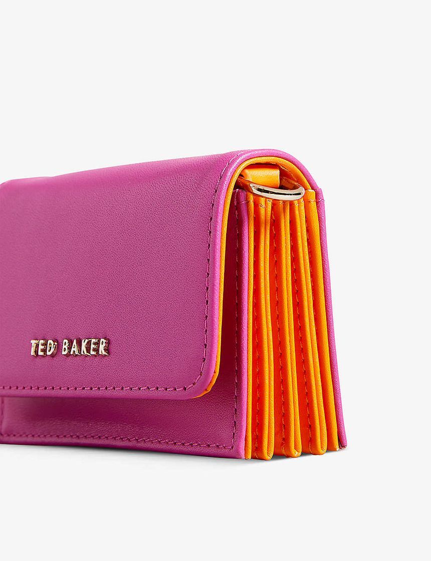 테드베이커 Munika 로고-embellished multi-compartment 가죽 카드홀더 TED BAKER LT-PINK