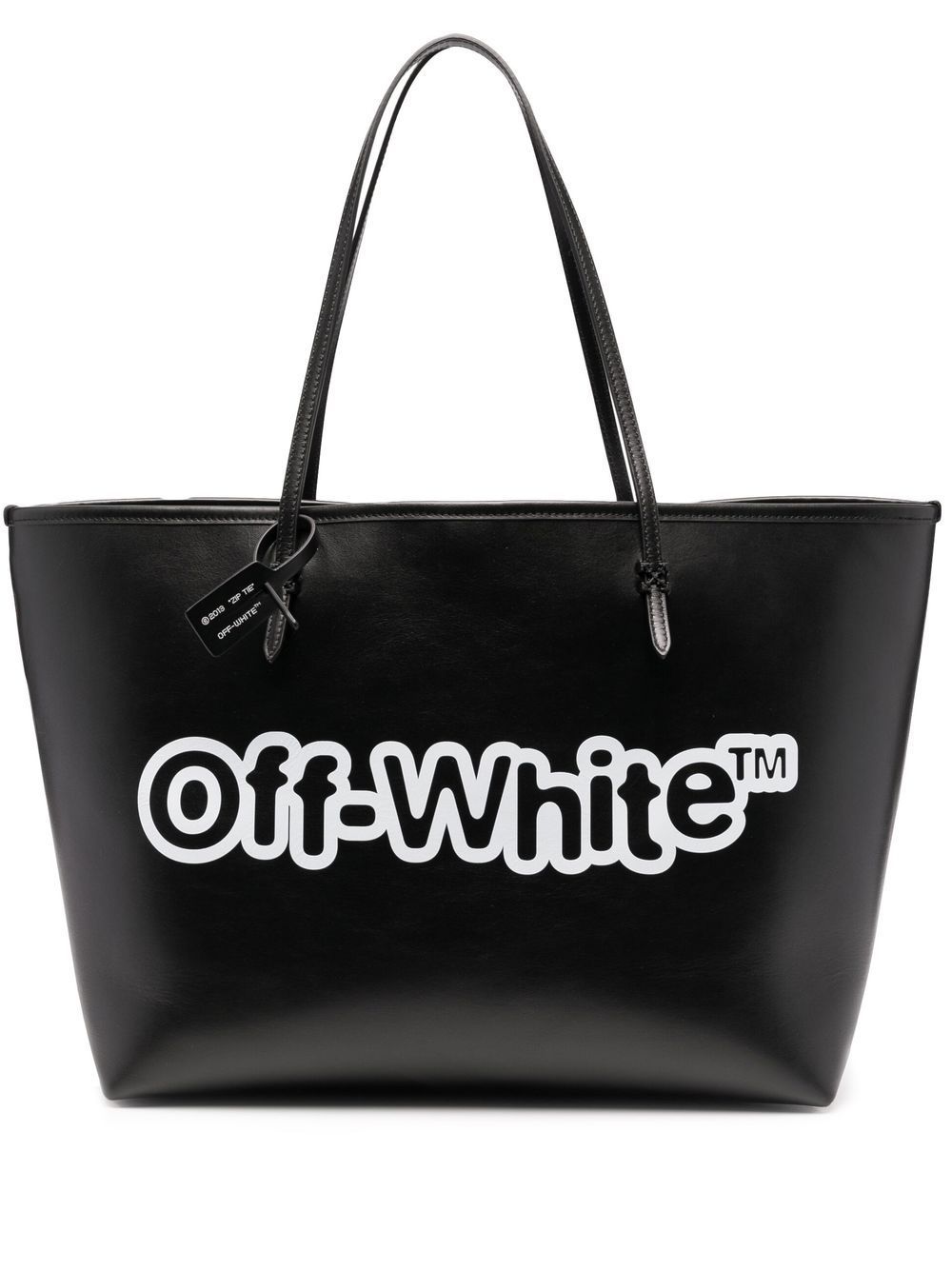 BLACK OFF-WHITE BLOCK QUOTE BAG (OWNM019F22LEA003)