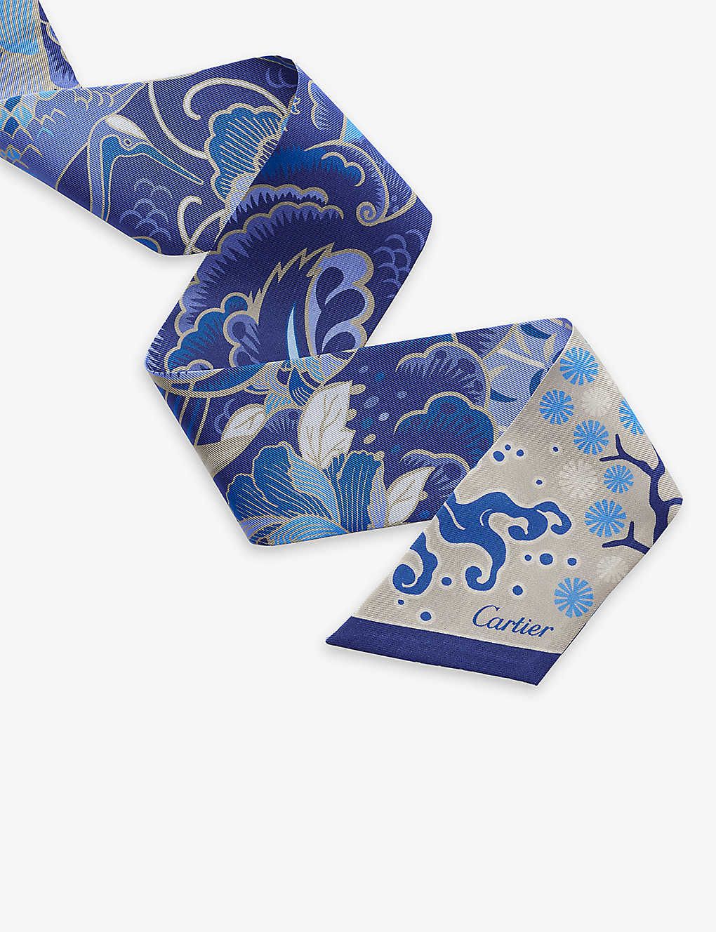까르띠에 Cartier silk-twill headband CARTIER
