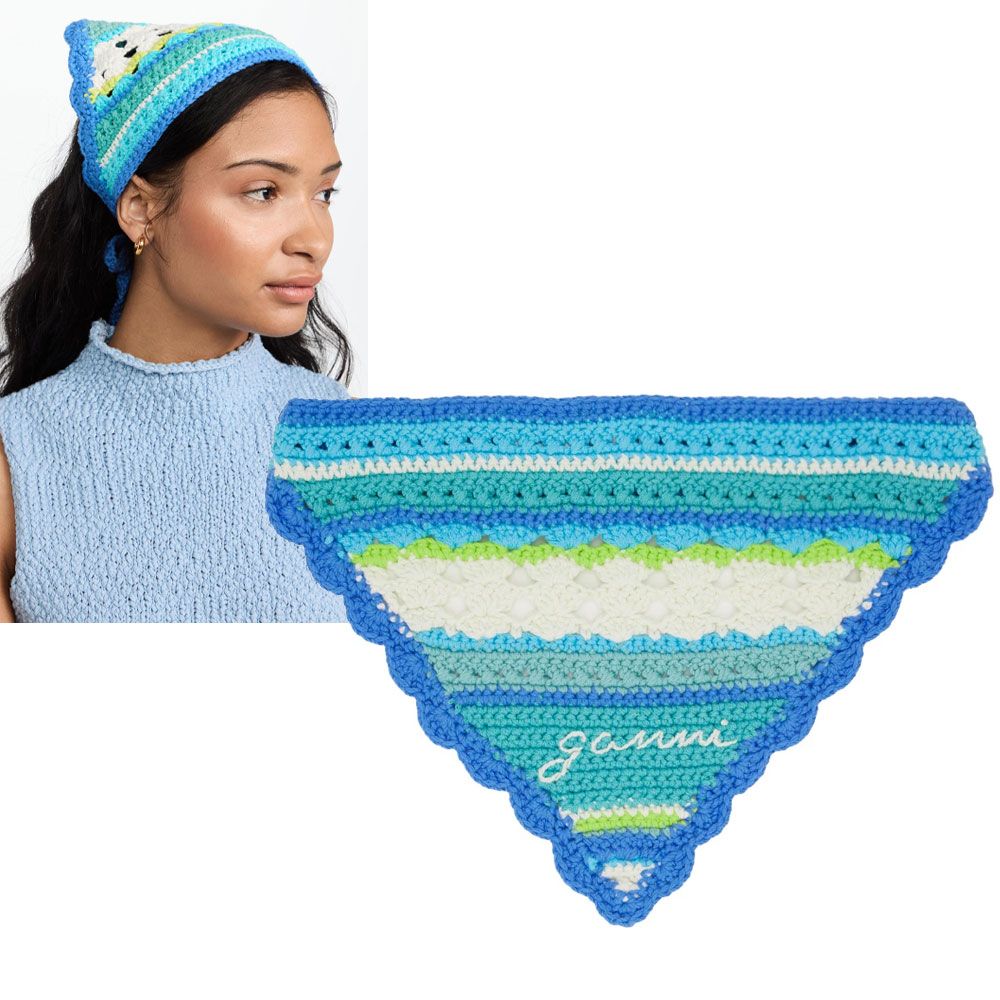 GANNI 가니 크로셰 헤어 반다나 CROCHET BANDANA A4713