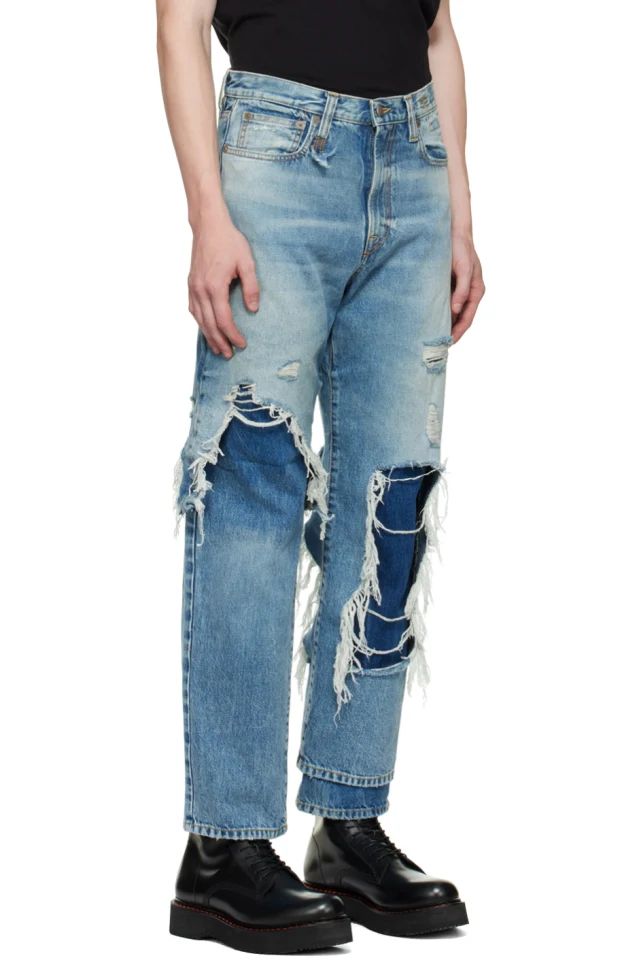 R13 Blue Double Layered Jeans