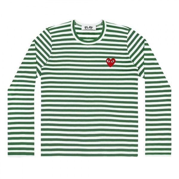 Comme Des Garcons Unisex Long Sleeve Border Stripe T-Shirt with