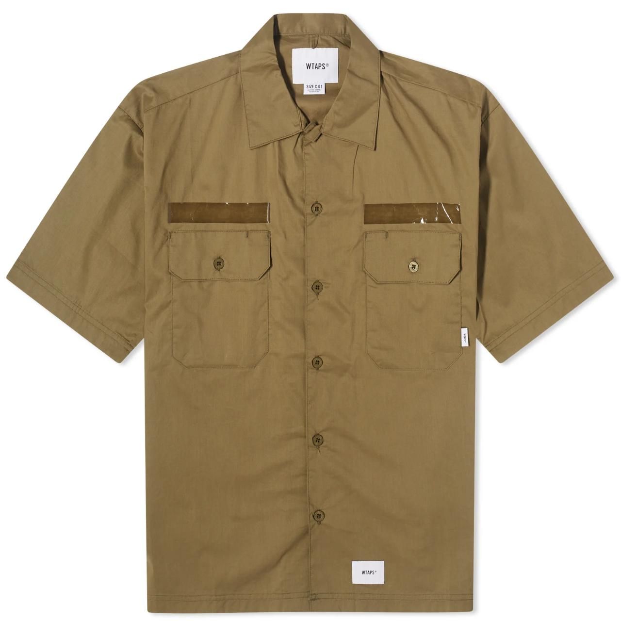 더블탭스-더블탭스 WTAPS 03 WTVUA Short Sleeve Back Print Shirt