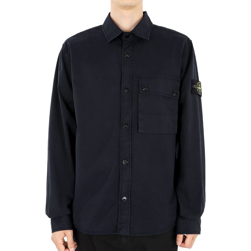 스톤아일랜드(Stone Island) | STONE ISLAND 스톤아일랜드 751510610 V0055 (STRETCH COTTON  GABARDINE ZIP 오버셔츠) | 트렌비