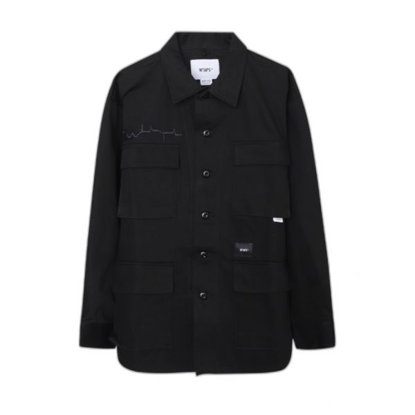 더블탭스-WTAPS JUNGLE 01 / LS COTTON. TWILL (212WVDT-SHM02 BK