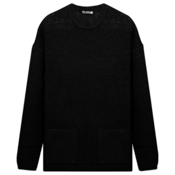 오라리-오라리 Wool Felt Yarn Knit P/O (A22AP01FY 블랙) (울 펠트 얀