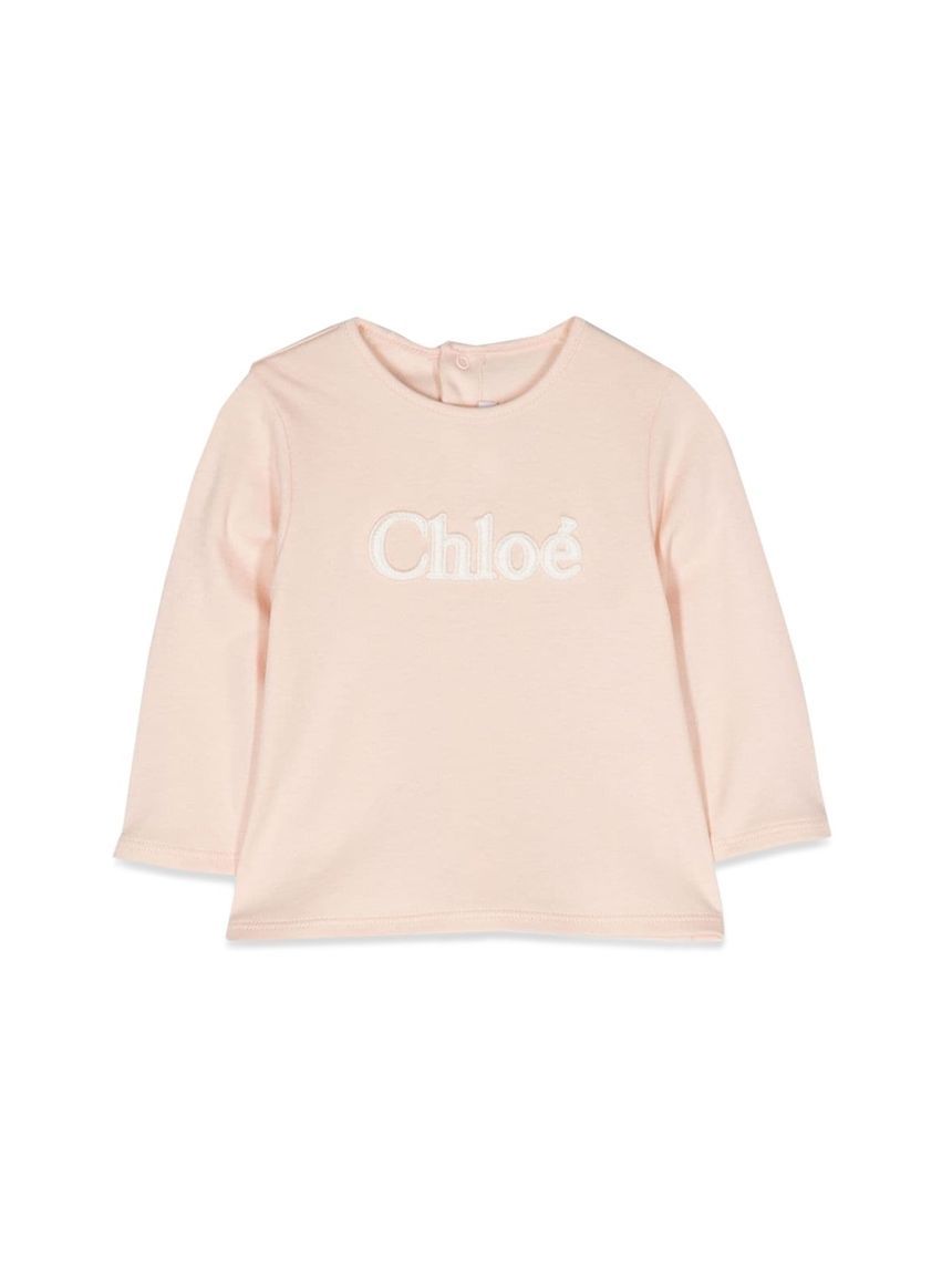 끌로에-23 FW CHLOE ML 로고 티셔츠 C05450B_45K B0040482072 | TRENBE