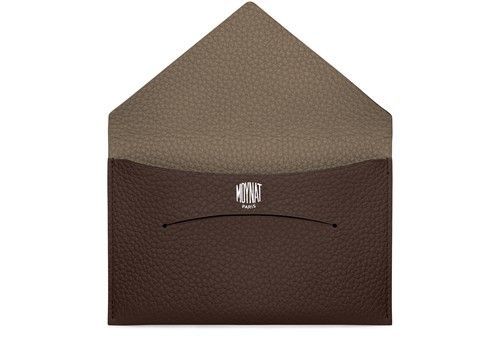 모이나Enveloppe PP Passport Holder grizzli_taupe MOYNAT