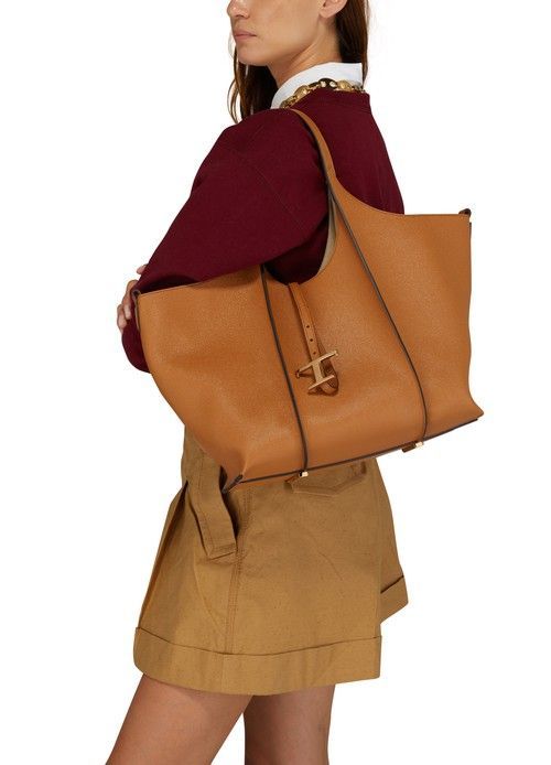 토즈Medium Timeless shopping bag kenia_scuro TODS
