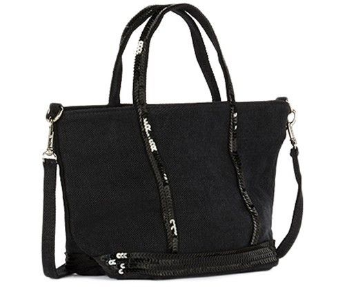 바네사브루노Linen XS cabas tote bag noir VANESSA BRUNO