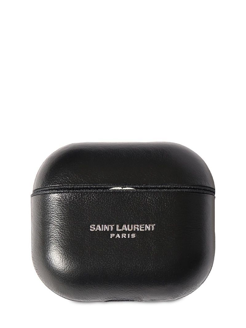 Saint Laurent Black leather iPad holder