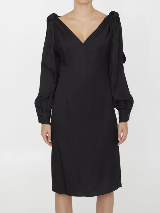 보테가베네타 미디 원피스 750275 BLACK